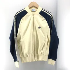 【中古】adidas 80s USA製 ATP トラックジャケット ネイビー×アイボリー size S　アディダス[24]