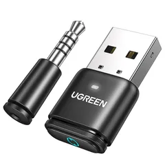 新品　Bluetooth 5.3アダプター Windows＆Mac適応 APTX USBオーディオトランスミッター HD/APTX AD/APTX/SBC対応 PS5/PS4/Switch/PC用 ミニマイク付属 低遅延 UGREEN プラグ＆プレイ 【TEL