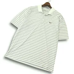 NIKE GOLF ナイキ ゴルフ 春夏 DRI FIT★ 吸汗速乾 半袖 ボーダー ポロシャツ Sz.L メンズ