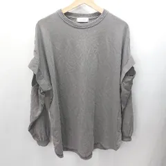 ◇ PAGEBOY ページボーイ 長袖 Tシャツ サイズF チャコールグレー レディース E  【1406180072193】