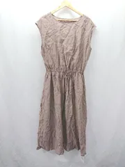 ◇ ◎Θ SAISON DE PAPILLON セゾンドパピヨン 無地 ノースリーブ ロング丈 ワンピース サイズL ブラウン系 レディース E  【1503060043004】