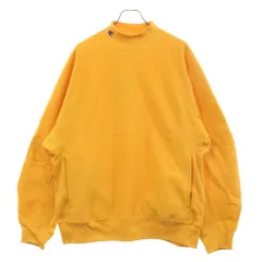 CHAMPION (チャンピオン) ×N．HOOLYWOOD MOCKNECK SWEATSHIRT エヌハリウッド リバースウィーブ ロゴ刺繍 モックネック コットン スウェット トレーナー イエロー C8-Y011