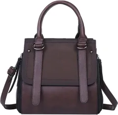 AngelMoon(エンジェルムーン) 母の日 ハンドバッグ レディース 小さめ かわいい 斜めがけ 2way 通勤 にもお勧め( ダークブラウン)