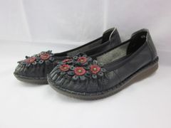 極美品】Estacion フラットシューズ フラワー ブラック 23cm - メルカリ