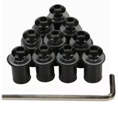 新品 スクリーンボルト ウェルナット 10個セット 5mm ボルト 六角レンチ 付き ボルト バイク の ウィンドシールド スクリーン カウルやスクリーンの固定 カヤック オートバイ バイク用