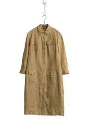 【お得なクーポン配布中!】 00s ローレン ラルフローレン サファリ シャツ ワンピース レディース XS 程 古着 100% リネン 七分袖 シャツワンピ ハンティング ひざ下丈のサムネイル