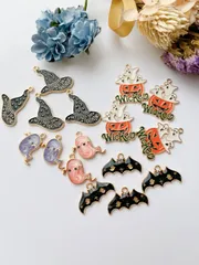 送料無料 ハロウィンに使えるハロウィンパーツ♬.*ﾟ パーティーやイベントにピッタリなアクセサリーパーツ...♪*ﾟ