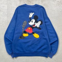90年代 USA製 MICKEY ミッキーマウス スウェットシャツ キャラクター刺繍 メンズM レディース 