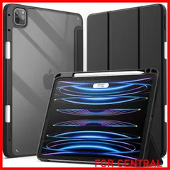 【人気商品】JEDirect iPad Pro 11 インチ ケース (2022/2021/2020/2018モデル) Pencil収納可能透明バックカバー 薄型 スタンド 衝撃吸収 タブレットカバー オートウェイク/スリープ機能 (ブラック)