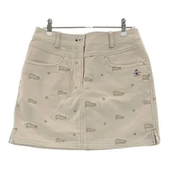サイズ：9 MUNSING WEAR マンシングウェア R.line ストレッチスカート 総柄 ベージュ系 [240101335494]# ゴルフウェア レディース ストスト