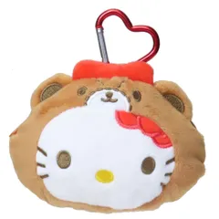 ハローキティ ミニポーチ カラビナ付きぬいぐるみファスナーマスコット おともだちきぐるみ サンリオ ティーズファクトリー 小物入れ キャラクター グッズ 