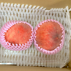 くまもと食彩の力 大玉 桃 2玉 箱込み 約600g 優品【002】露地 ハウス もも モモ フルーツ 果物 産地 品種お任せ 旬のものをお届け