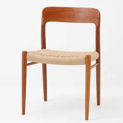 Niels Moller Model 75 チーク ペーパーコード張替え後未使用 Niels O Moller model.75 ダイニングチェア チーク | 北欧家具
