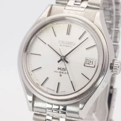 稼動品 セイコー SEIKO KS HI-BEAT 5625-7121 自動巻 デイト シルバー文字盤 メンズ腕時計