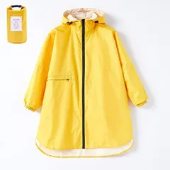 イエロー_L参考身長130-160CM レインコート ランドセル 男の子 女の子 キッズレインウェア ポンチョ 雨具 子供雨合羽 防水カッパ 超軽量 通気速乾 薄型 ポケット 収納袋付き レイングッズ 梅雨対策 自転車 通園 通学 イエロー Lサイズ