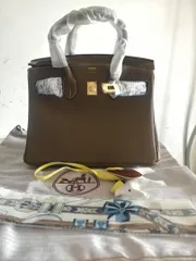 HERMES エレファントグレーのハンドバッグ／ショルダーバッグ