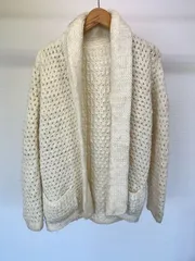 ロングカーディガン アイボリーヴィンテージ メンズ 古着