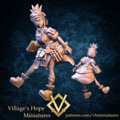 Village's Hope MIniatures | engineer girl golem maker 28mm | 3Dプリント ミニチュア TRPG