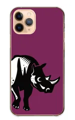 iPhone13Pro Max ケース カバー アイフォン13 プロマックス スマホケース ハードケース サイ さい シロサイ 動物 野生 強い かっこいい おしゃれ シルエット メンズ カラー03