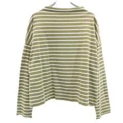 Mila Owen ミラオーウェン ボーダー柄 長袖 ボートネック バスクシャツ 0 オリーブ系 レディース 古着