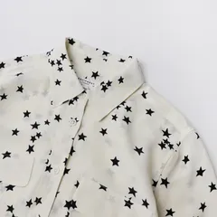 エキプモン フェム EQUIPMENT FEMME スター プリント シルクブラウス XS/アイボリー トップス シャツ カットソー 星【2400013695367】のサムネイル