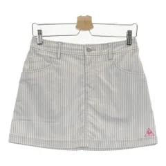 サイズ：9 LE COQ GOLF ルコックゴルフ  ストレッチスカート ストライプ柄 グレー系 [240101446410] ゴルフウェア レディース ストスト