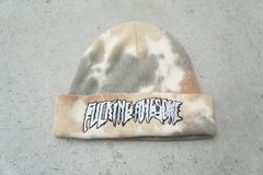 美品 FUCKING AWESOME ファッキン オーサム 刺繍ロゴ コットン ニット キャップ 帽子 タイダイ 茶 731P★2
