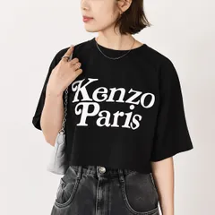 KENZO ケンゾー ボクシー Tシャツ トップス KENZO BY VERDY' FE52TS1104SG レディース ブラック BLACK ショート丈 コットン素材 春夏 半袖 ロゴ