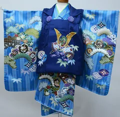 七五三 三歳 女児 正絹 被布 着物フルセット 陽気な天使 NO32554