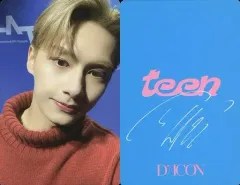 【中古】コレクションカード(男性) SEVENTEEN/JUN(ジュン)/裏面青・印刷サイン入り/「DICON D’FESTA MINI EDITION SEVENTEEN」フォトカード