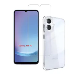 【1+1枚セット】対応 Galaxy A25 5G 用の ケース + ガラスフィルム Galaxy A25 5G SC-53F SCG33ケースカバー柔軟 TPU 全透明 軽量 衝撃吸収 傷つけ防止 携帯便利 滑り止め 散熱加工 黄変しにくい +Galax 1