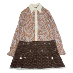 Chloe クロエ ワンピース シルク 総柄 ボタン シャツ ワンピース 長袖 マルチカラー系 34【中古】のサムネイル