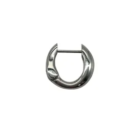 ♪3274 ete エテ K18 925 ハグピアス 1.3g 片耳 シルバー 中古のサムネイル