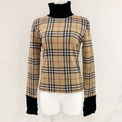 BURBERRY・バーバリーブルーレーベル・タートルネックニット・ノバチェック