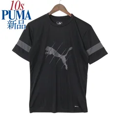 新品 10s PUMA プーマ DRYCELL ビッグロゴ トレーニング Tシャツ 黒 M / 2019年製 656658-06 メンズ
