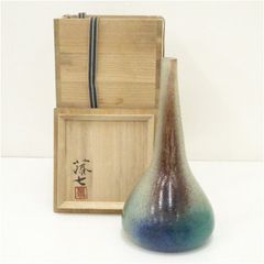 手吹花入 「宙」安田泰三作 共箱 ガラス - メルカリ