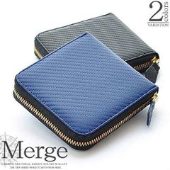 《送料無料＆税込価格》《新品未使用》《数量限定》《特別価格》Merge -マージ-！牛革カーボン加工革使用！大人気のBOX型小銭入れ搭載☆コンパクト設計！ビルフォードショートウォレット　MG-1974　２色