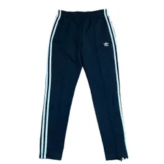 古着 adidas アディダス トラックパンツ トレフォイルロゴ 3ライン ブラック S 255-144