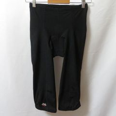 古着 レディースM mont-bell/モンベル サイクルタイツ 七分丈 パッド付き ロードバイク 自転車 ブラック/レッド/シルバー 1130258 fg4529