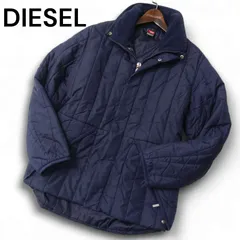 DIESEL ディーゼル 秋冬★ キルティング 中綿 スタンドカラー ジップアップ ジャケット ブルゾン Sz.S メンズ ネイビー