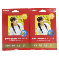 2個セット キャノン Canon 写真用紙・光沢 ゴールド GL-1012L100 2L判 100枚 お得用 増量パック 2310B034