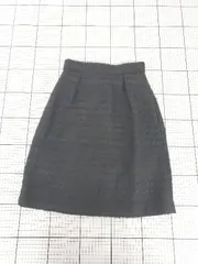 ◇ ⊇ KUMIKYOKU 組曲 膝丈 台形 ツイード スカート サイズ1 ブラック系 レディース E  【1509100074908】