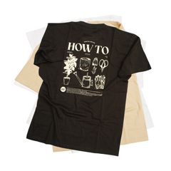 オリジナルTシャツ（園芸） スミ/ベージュホワイト