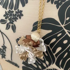 バッグチャーム　ハワイアンリボンレイ　フラダンス　プチギフト　ハワイアンレイ　チャーム　ストラップ