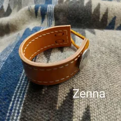 本革　牛革　ハンドメイド　レザーブレスレット　no.5004