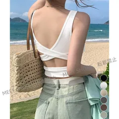 【新品未使用】カップ付きタンクトップ背中あきブラトップ dgsx6