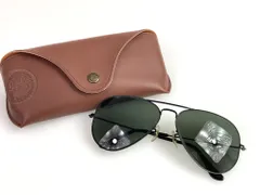 レイバン　Ray-Ban　サングラス　ヴィンテージ　アビエーター　ラージメタル　ボシュロム　B＆L　USA製　ブラック×グレーグリーン系　送料無料