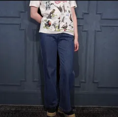 USA VINTAGE BACK EMBROIDERY DESIGN FLARE DENIM PANTS/アメリカ古着バック刺繍デザインフレアデニムパンツ