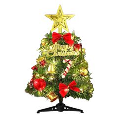 【BEAUTY PLAYER】ミニクリスマスツリー 卓上 30cm 人工松 クリスマス装飾 3メートルのLEDライトケーブル付き おしゃれ 高級クリスマスツリー (30cm)