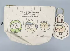 【中古】雑貨 C.ちいかわ＆ハチワレ＆うさぎ(雨) チャーム付きポーチ 「ちいかわ なんか小さくてかわいいやつ×しまむら」